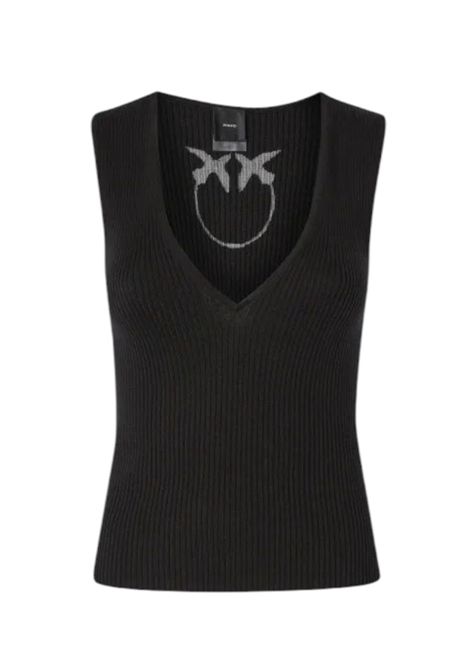 Silk-blend sleeveless top PINKO | sweaters | 104808 A1KWZ99